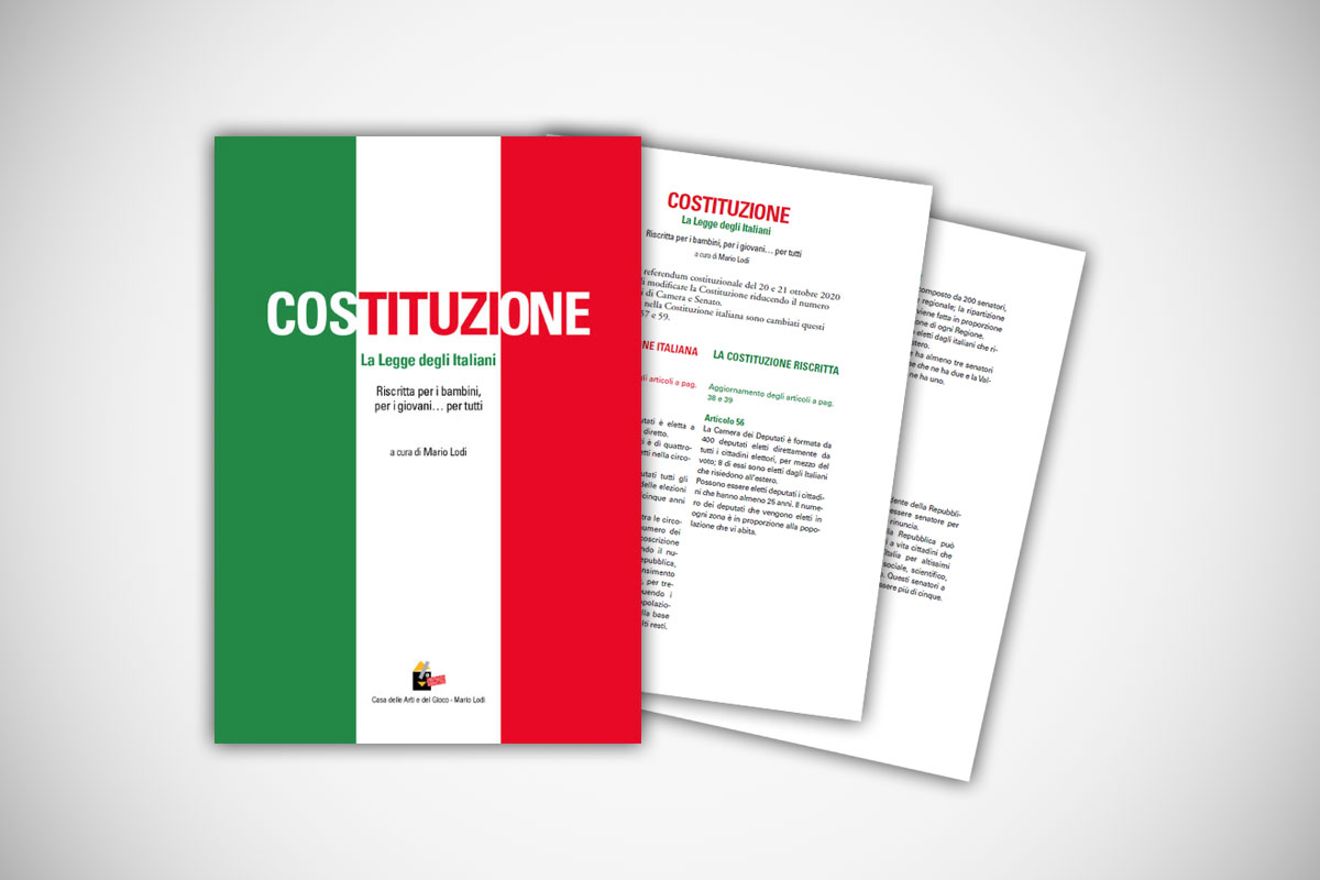 Aggiornamento 2020 libro:  “Costituzione La legge degli italiani Riscritta per i bambini… per tutti”