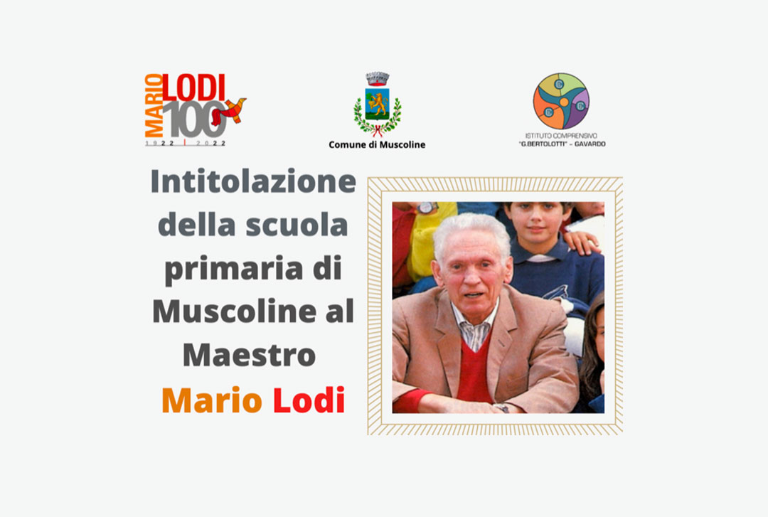 Cerimonia di intitolazione della scuola primaria di Muscoline a Mario Lodi